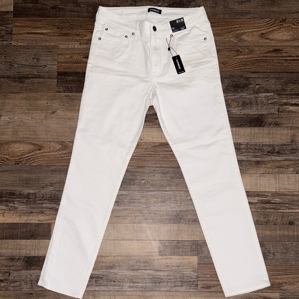 Men’s Express Temperature Control Hyper Stretch White Jeans